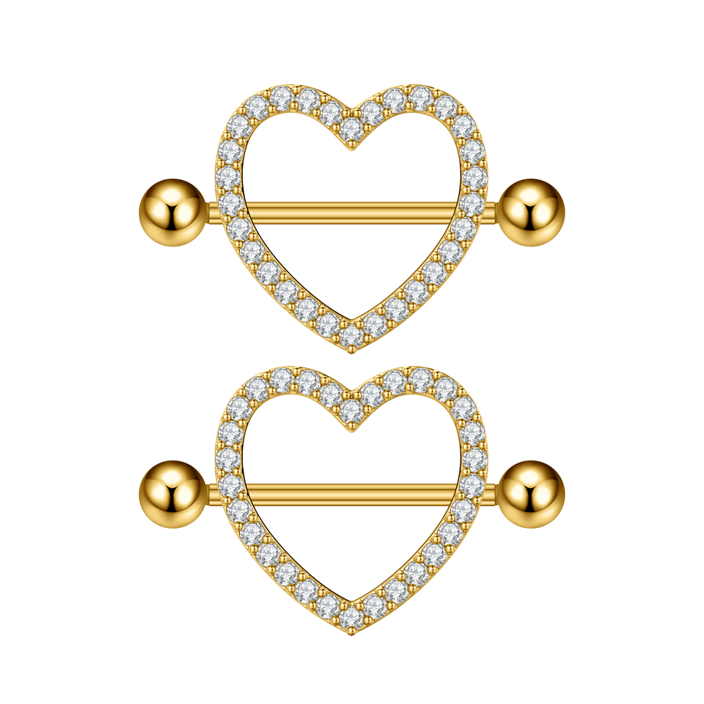 Body Jewelry Barbell - 2 Peças Piercings de Mamilo em