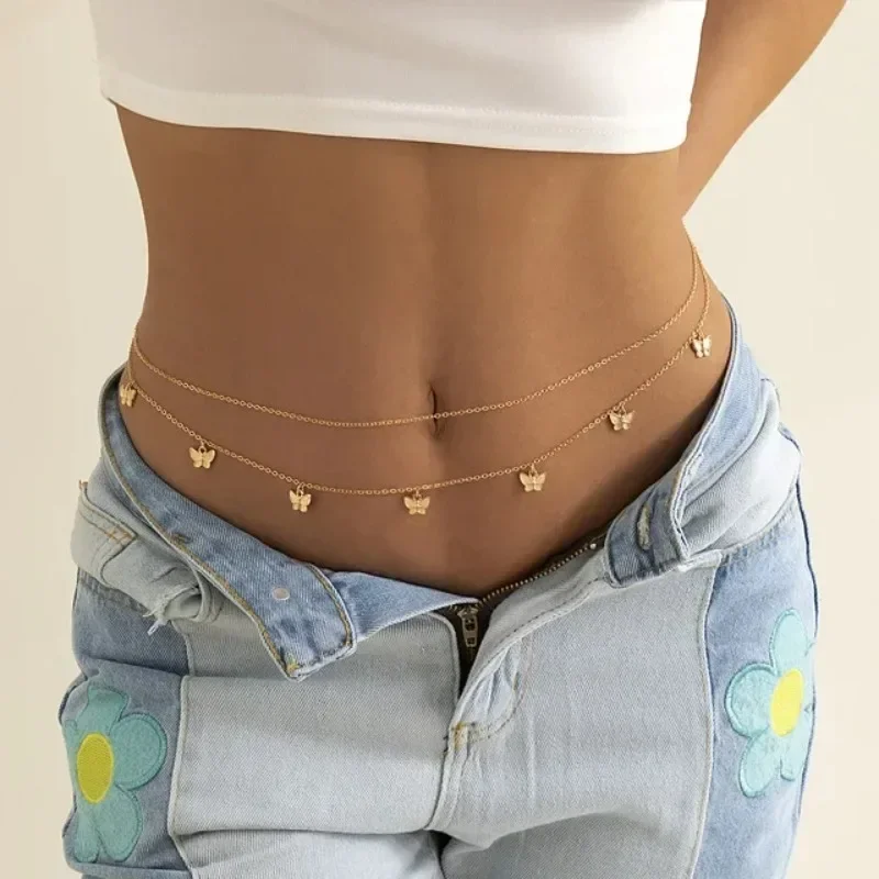 Body Jewelry Sale - Novo charme sexy dupla camada borboleta