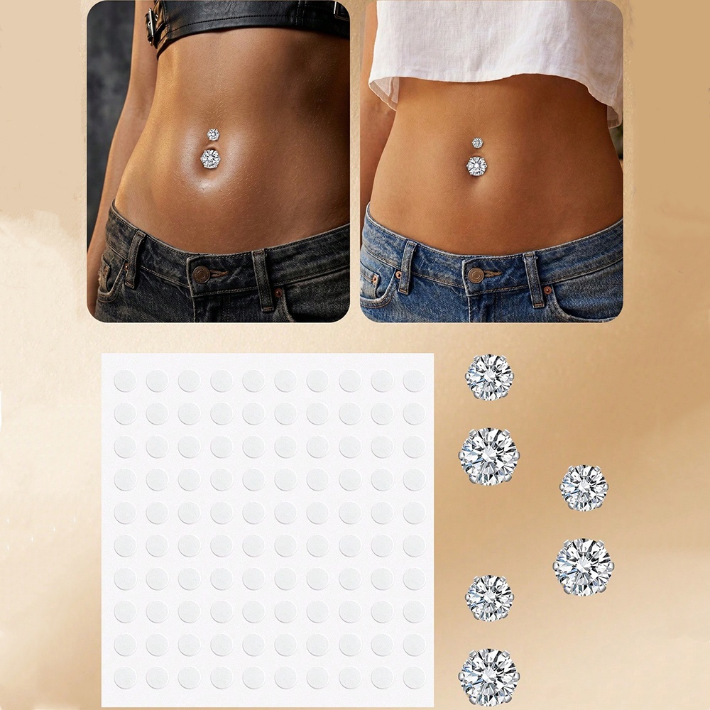 Body Jewelry And Piercing - Piercing Falso para Umbigo com Zircônia