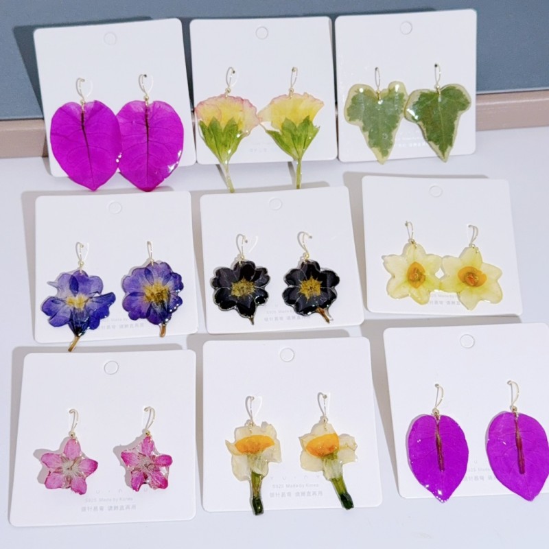 Body Jewelry Wholesale - Brincos de Flores Naturais da Série