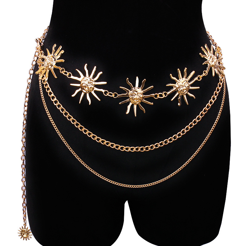 Body Jewelry For You - Chunky multicamadas punk gótico lua sol