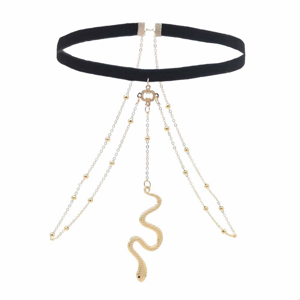 Body Jewelry In Store - Bohojewelry-Pingentes Cobra Cor Prata Dourada para