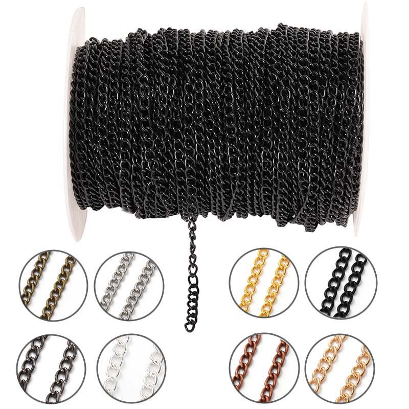 Body Jewelry For You - Corrente Fina de Metal Oval Plana