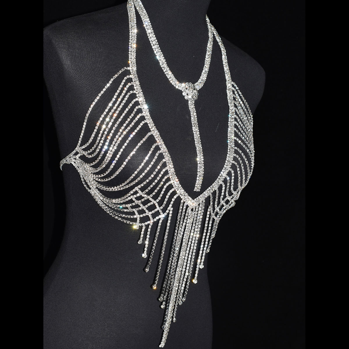 Corrente Corporal Strass Brilh - Body Jewelry Bra avaliação e preço