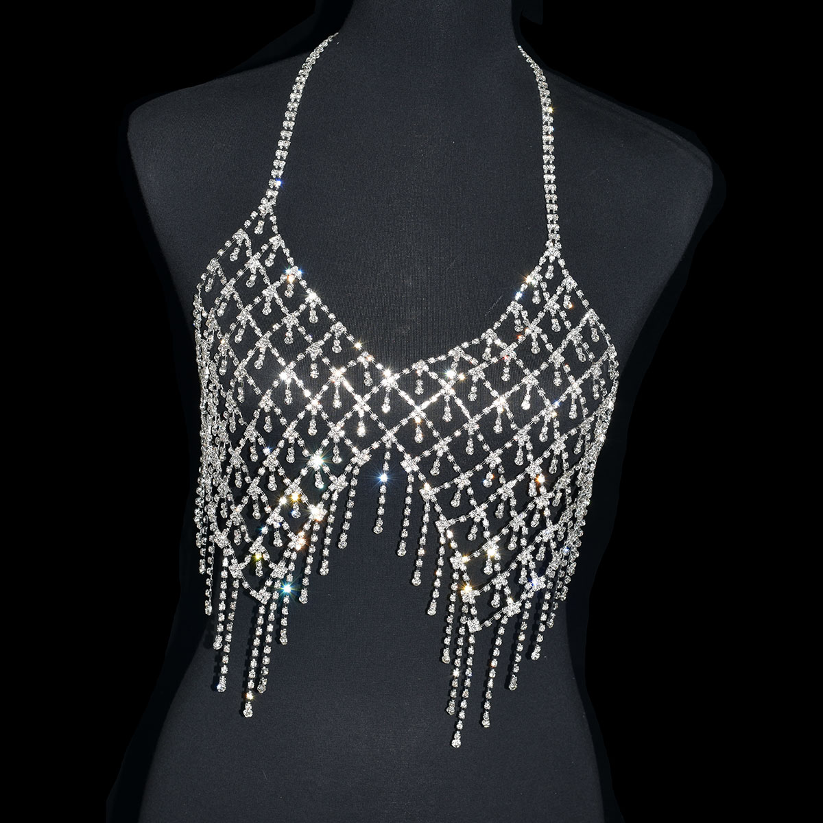 Corrente Corporal Strass Brilh - Body Jewelry Bra avaliação e preço