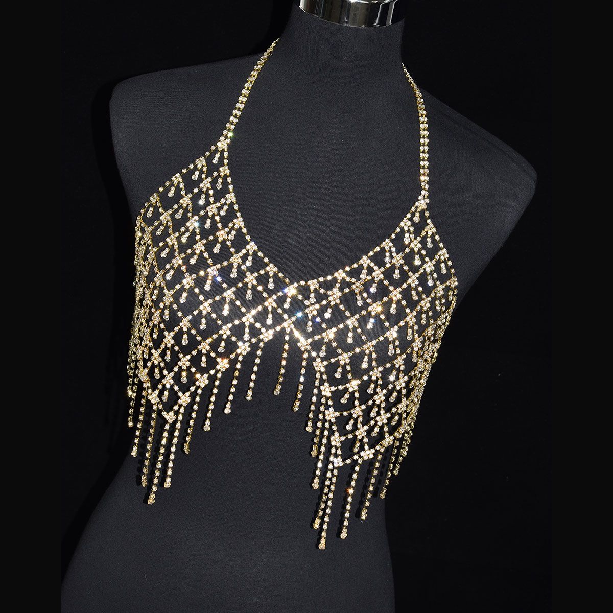 Corrente Corporal Strass Brilh - Body Jewelry Bra avaliação e preço