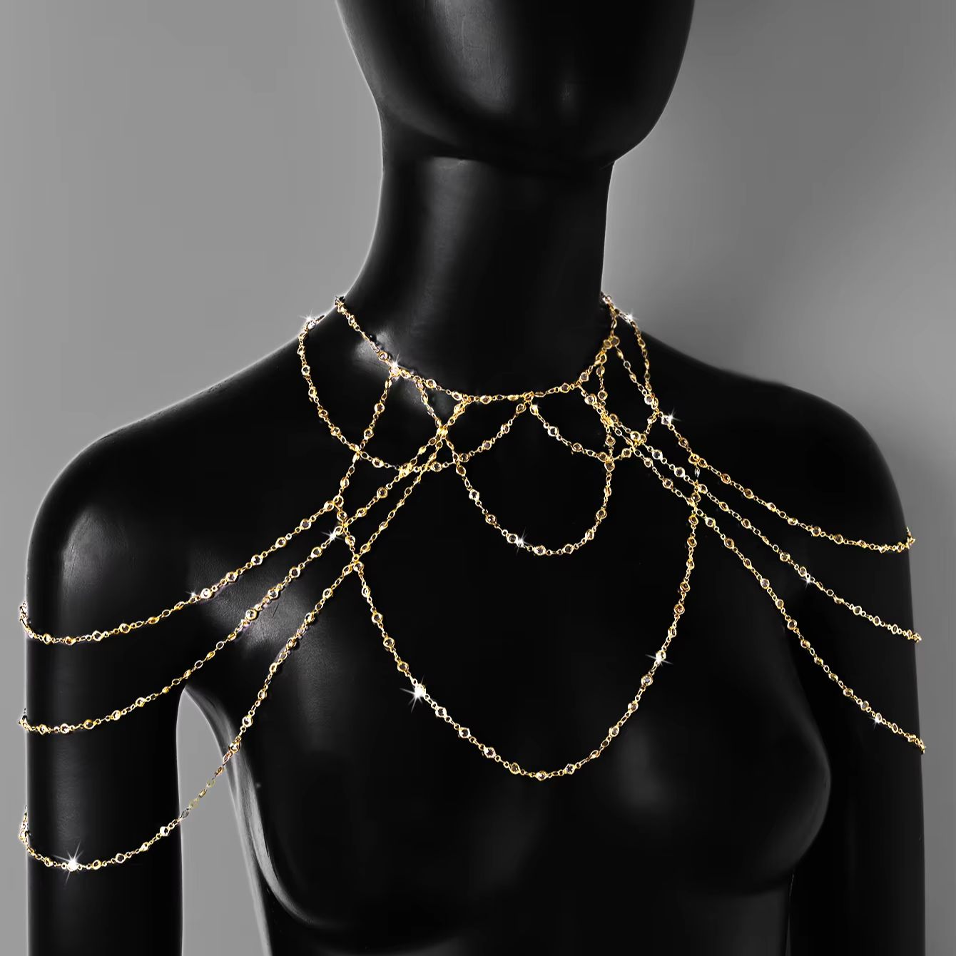Corrente de Corpo Banhada a Ou - Body Jewelry Bra avaliação e preço
