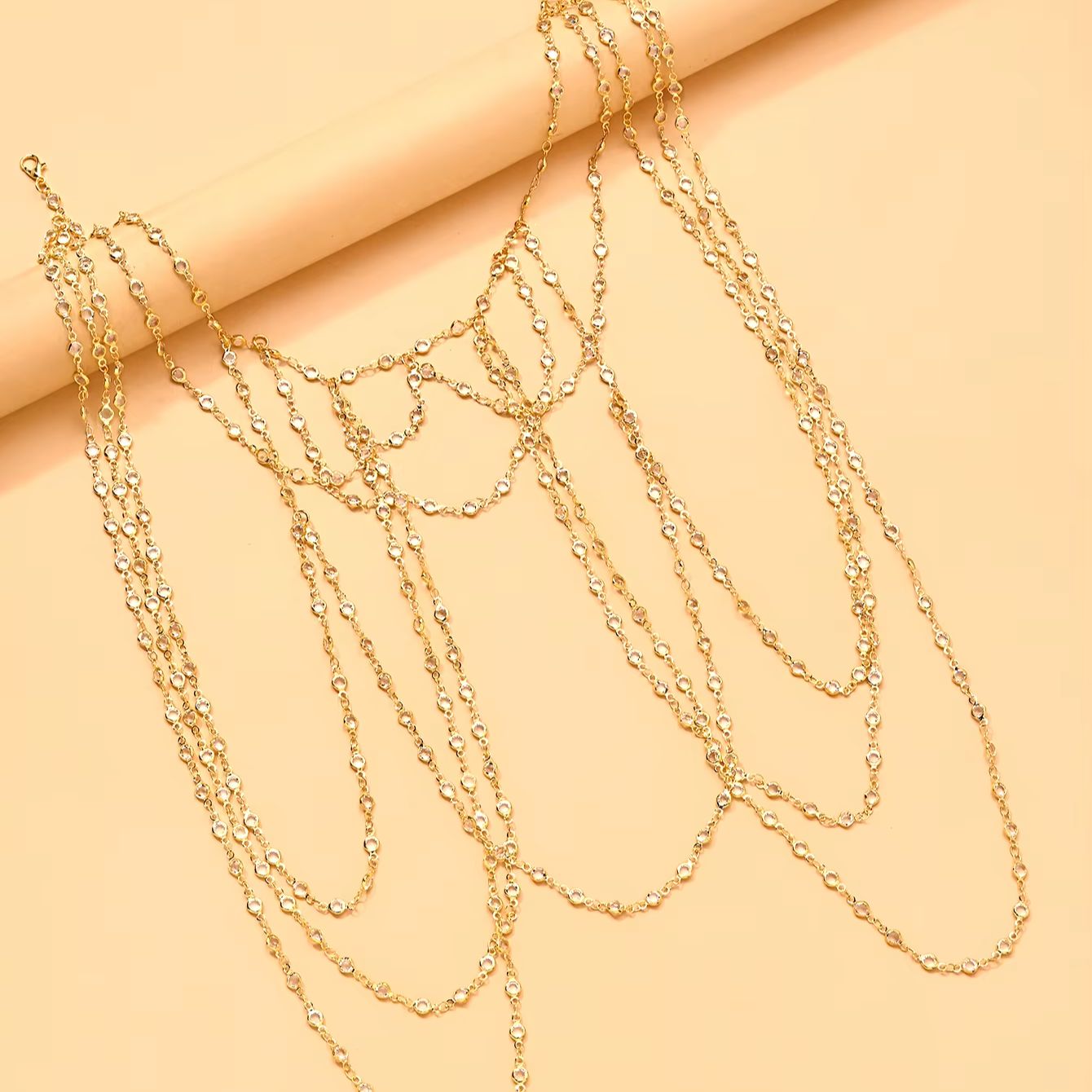 Corrente de Corpo Banhada a Ou - Body Jewelry Bra avaliação e preço