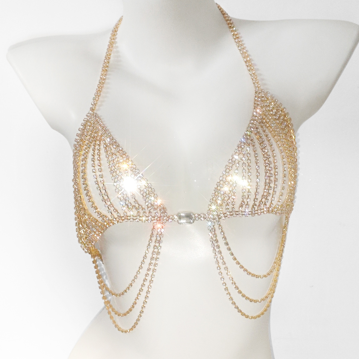 Sutiãs e cuecas de strass de d - Body Jewelry Bra avaliação e preço