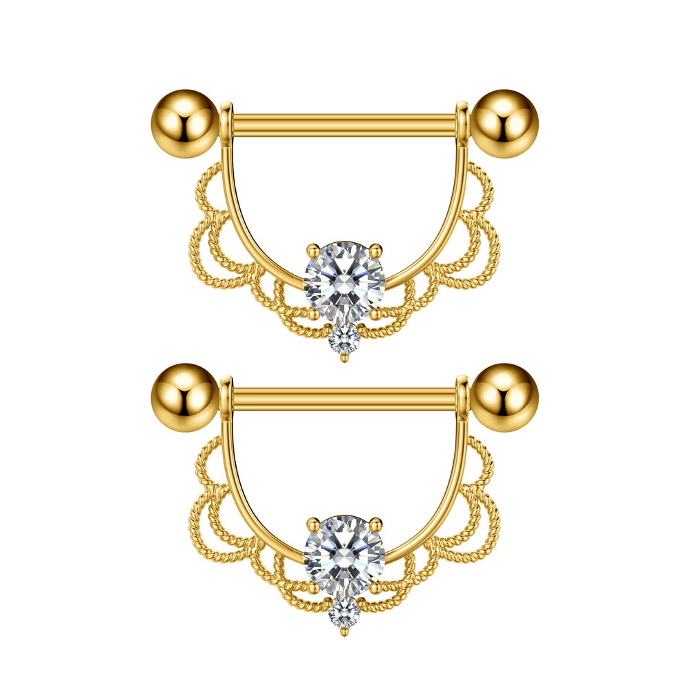 2 Peças Piercings de Mamilo em - Body Jewelry Barbell avaliação e preço