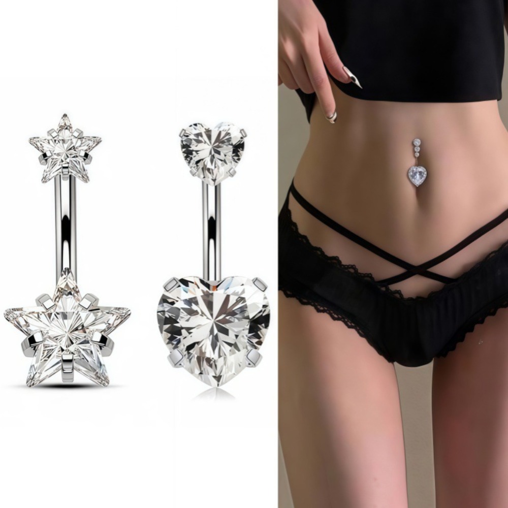Piercings de Umbigo em Aço Ino - Body Jewelry Charms avaliação e preço