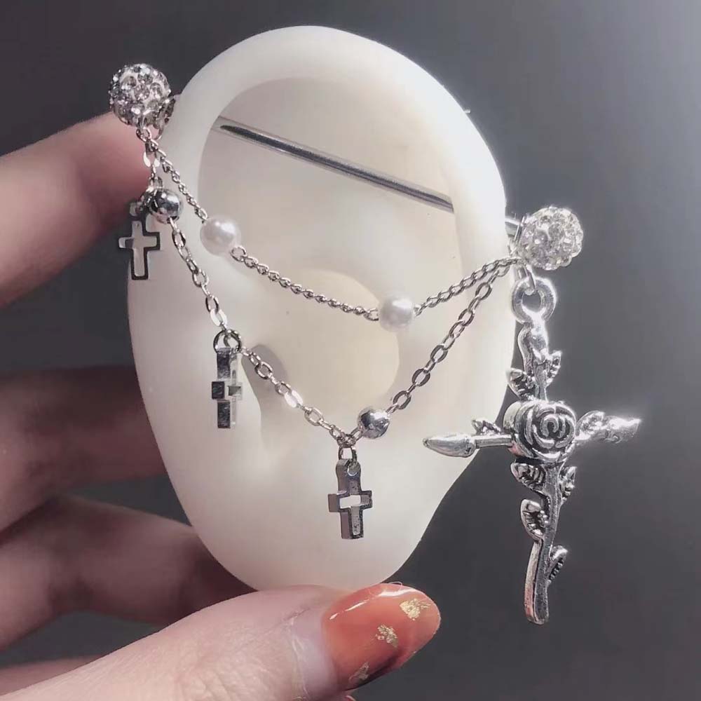 Barra de piercing de orelha co - Body Jewelry Barbell avaliação e preço