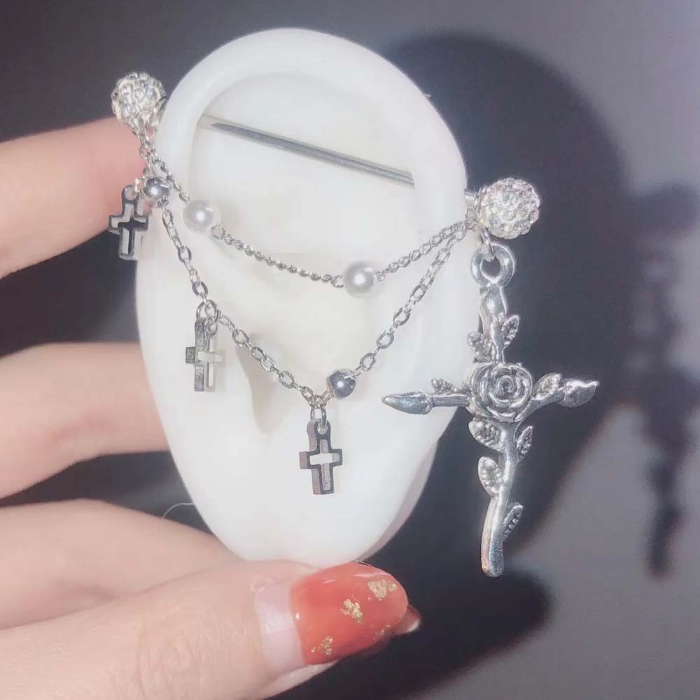 Barra de piercing de orelha co - Body Jewelry Barbell avaliação e preço