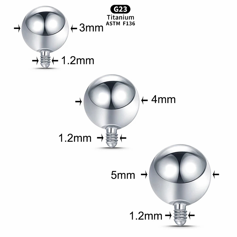 1 pçs bola rosqueada intername - Body Jewelry Replacement Ball avaliação e preço