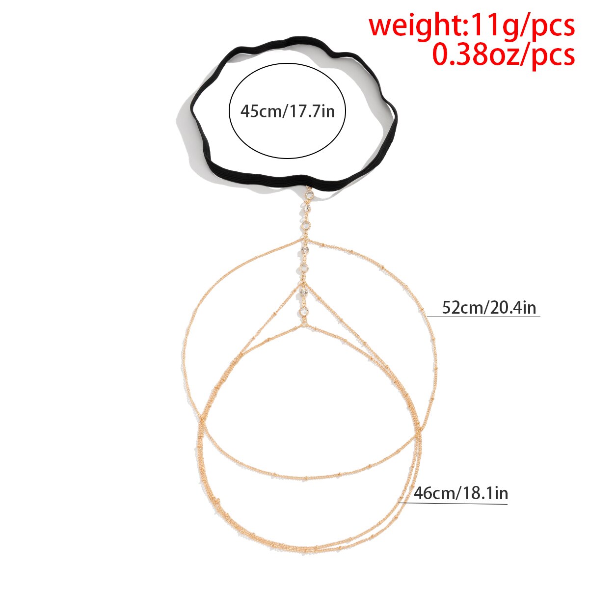 Boho elástico de cristal perna - Body Jewelry Leg Chain avaliação e preço