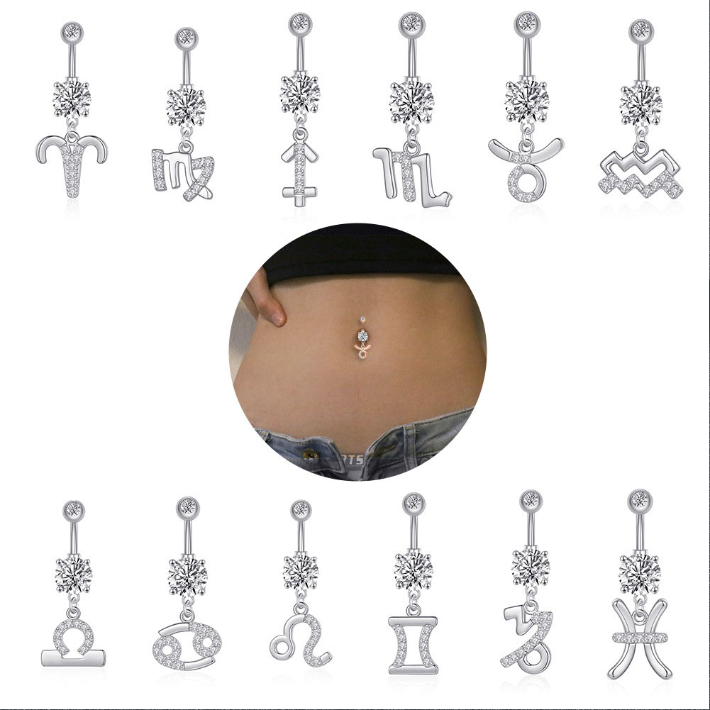 12 constellation série umbigo  - Body Jewelry Barbell avaliação e preço