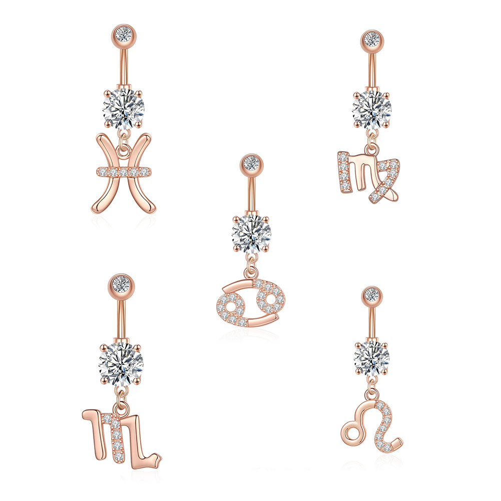 12 constellation série umbigo  - Body Jewelry Barbell avaliação e preço