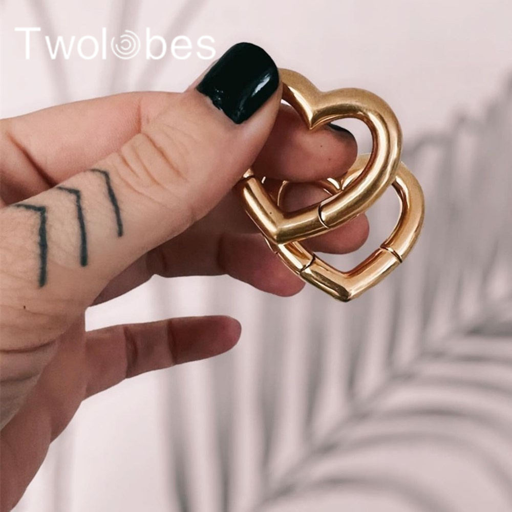 Twolobes 2 peças coração 316 m - Body Jewelry Hangers avaliação e preço