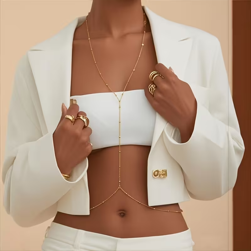 Corrente de Corpo Feminina Boê - Body Jewelry Bra avaliação e preço