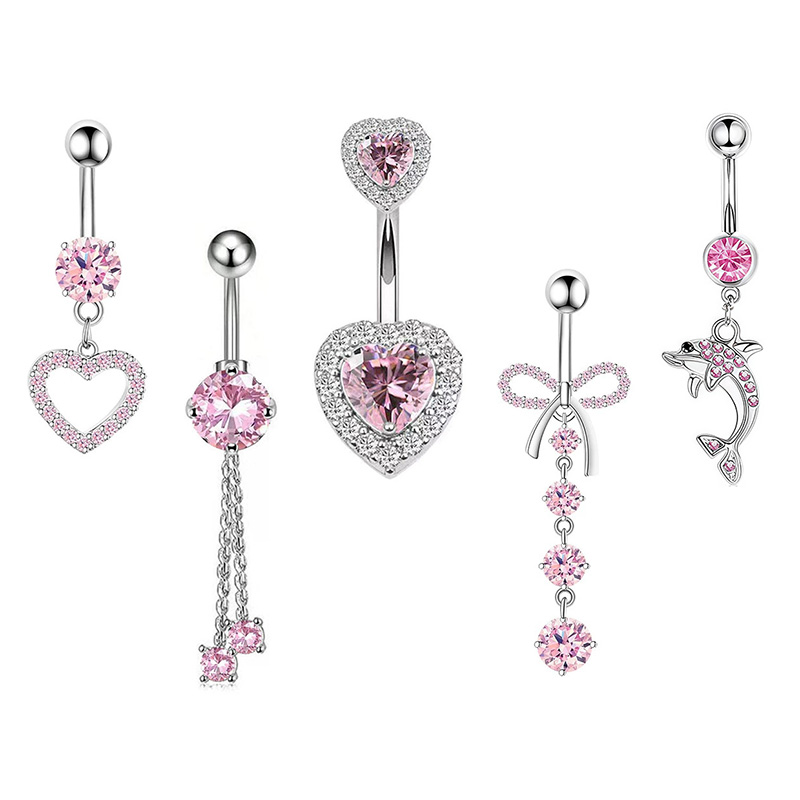 Anéis de umbigo com coroa rosa - Body Jewelry And Piercing avaliação e preço