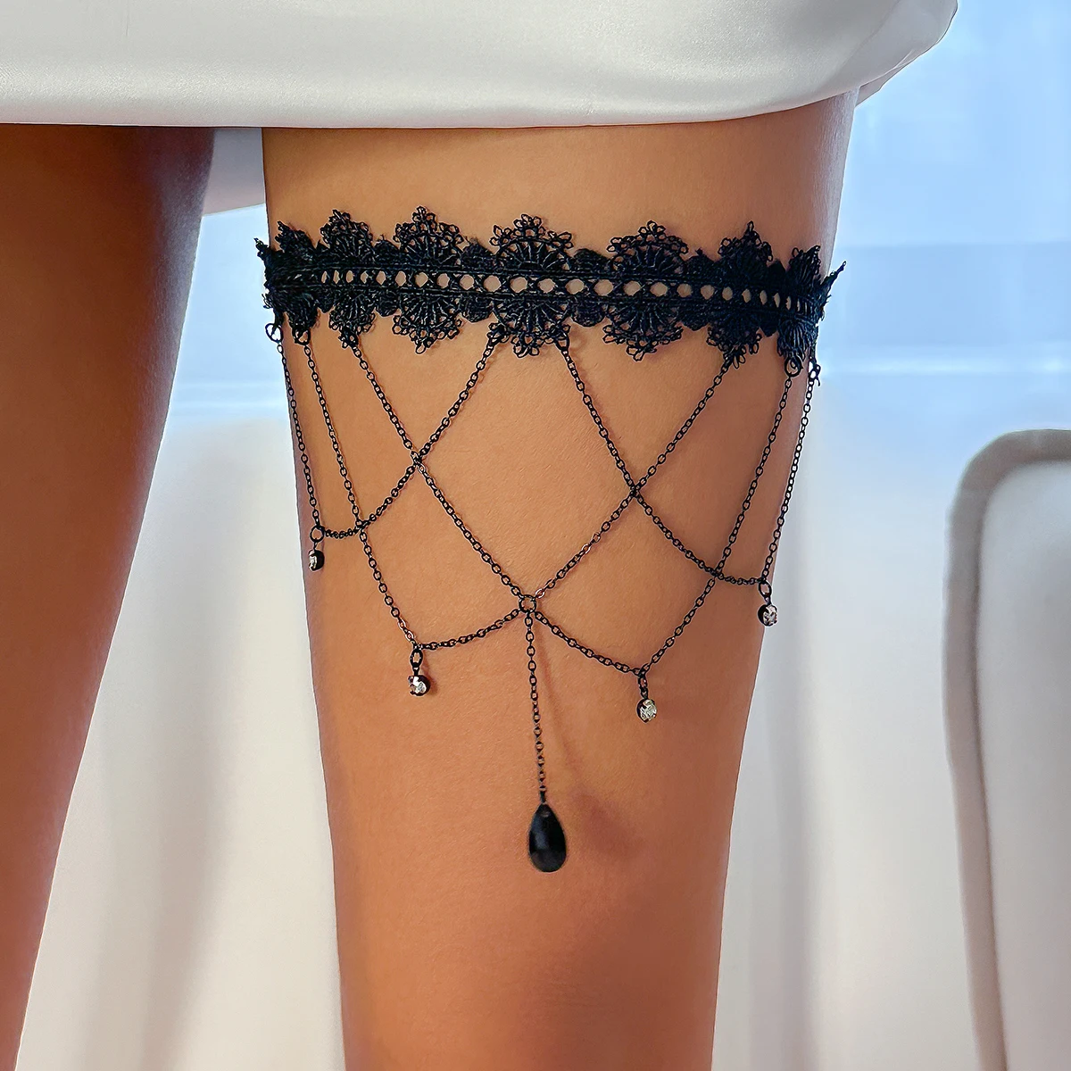 Ingemark boho elástico preto r - Body Jewelry Leg Chain avaliação e preço