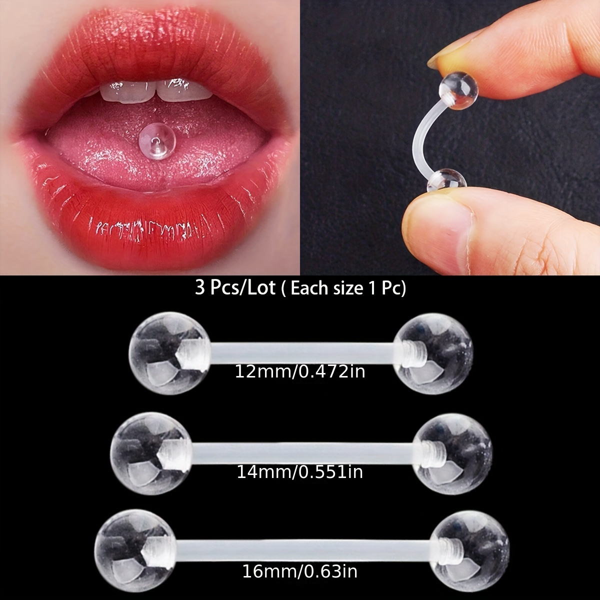 3 pçs/set (cada tamanho 1 pc)  - Body Jewelry In Store avaliação e preço
