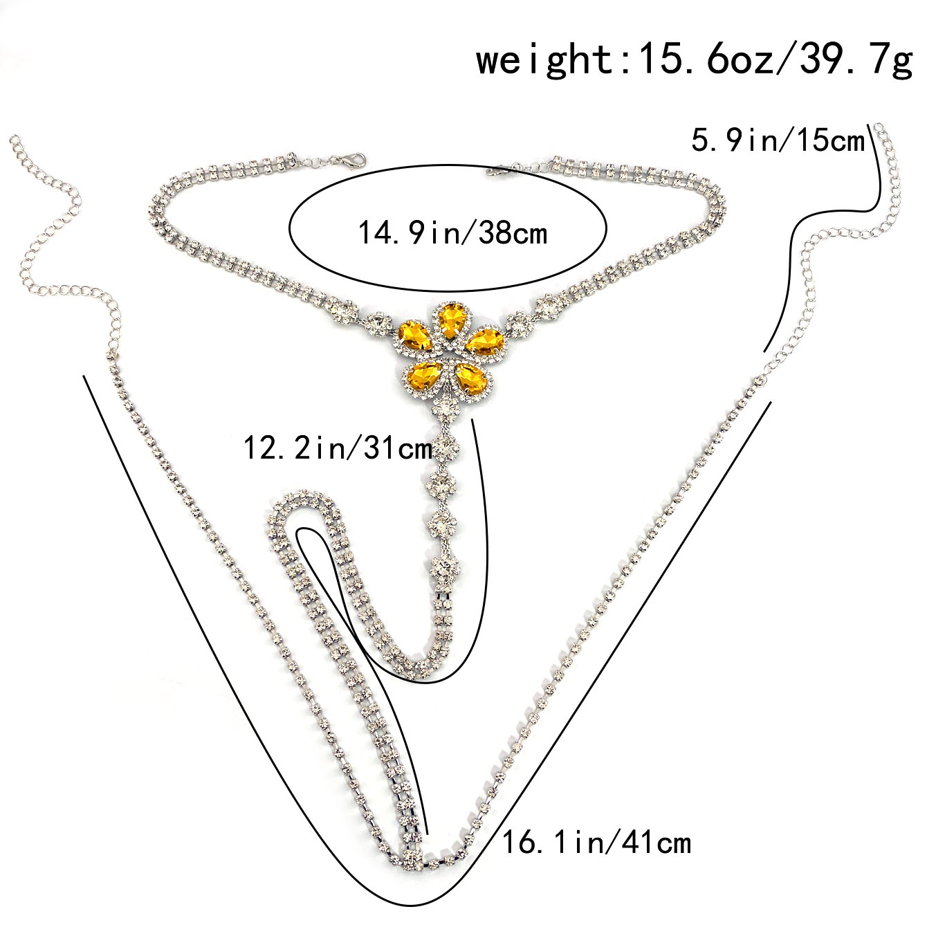 1pc em forma de flor sexy stra - Body Jewelry For You avaliação e preço