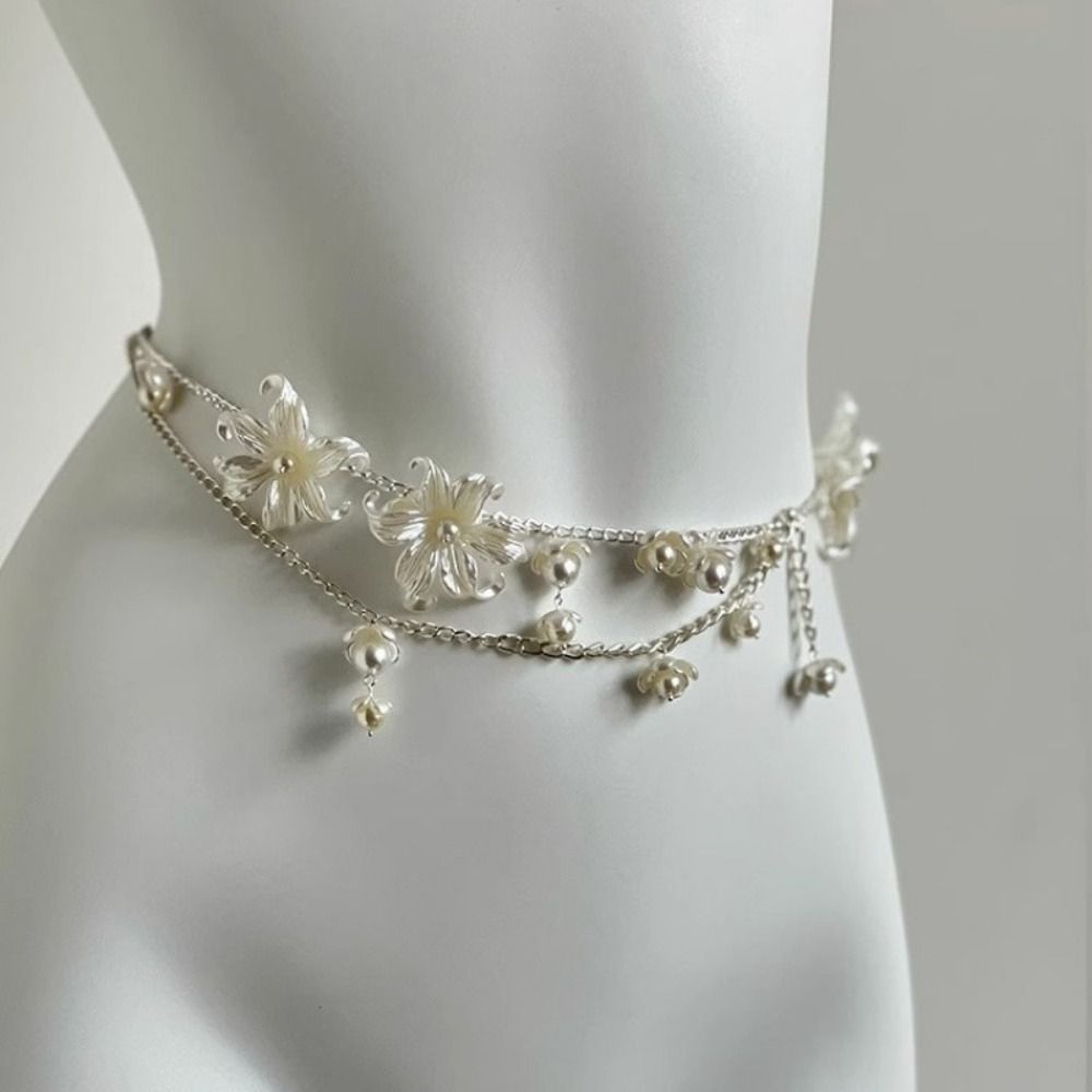 Moda elegante pérola cintura c - Body Jewelry Sale avaliação e preço