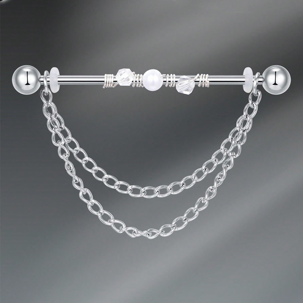 Piercing Industrial de Cartila - Body Jewelry Barbell avaliação e preço