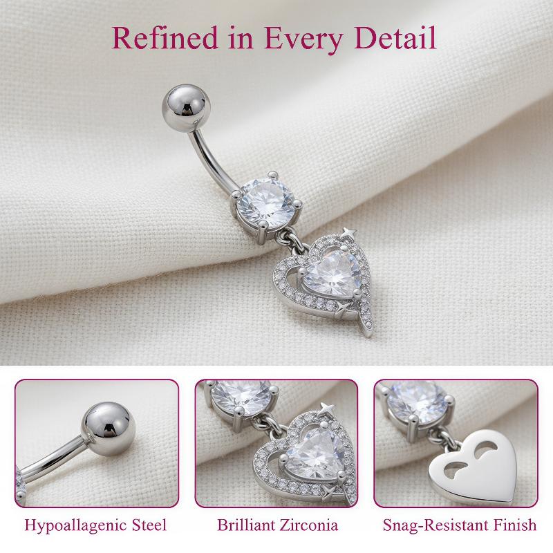 1 Peça Piercing de Umbigo Requ - Body Jewelry Barbell avaliação e preço